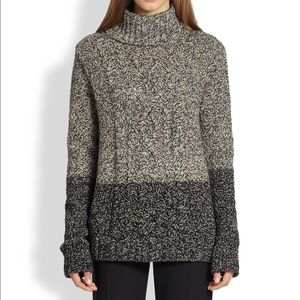 Vince Colorblock Marled Turtleneck Sweater